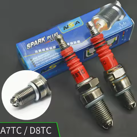 Racing 3 Electrode 10mm Spark Plug A7TC Fits For GY6 50CC 110CC 125CC 150CC ATV Scooter Dirt Bike Go