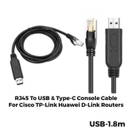RJ45/RJ50 To USB/Type-C/RS232 Console Cable For Cisco TP-Link Huawei D-Link Routers