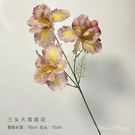 Oil Painting Iris Monet Garden Artificial Flower 3 Iris Artificial Flower Silk Flower Props Floral A