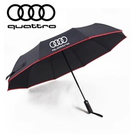2025 Car Led Light Automatic Folding Windproof Sunshade Umbrella For Audi Quattro A3 A4 A5 A6 A7 A8 