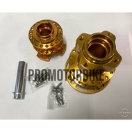 Yamaha Y125 Y125z 125z Y125ZR Front &amp; Rear CNC Hub Chrome Gold Depan Belakang