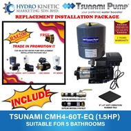 Tsunami CMH4-60T-EQ (1.5HP) Inverter Home Commercial Hostel Water Booster Pump [FREE PUMP REPLACEMEN