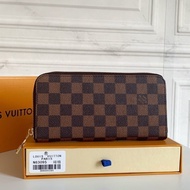 LV_ Bags Gucci_ Bag Brown Checkerboard Zippy Vertical Wallet Men's Multifunctional Wallet M63095 QFIS