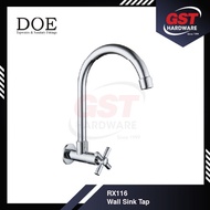 DOE RX116(RP) Cross Handle Wall-mounted Kitchen Tap Kitchen Sink Kitchen Faucet Water Tap Sink Tap