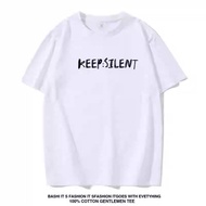 Valentines Day Heart KEEP:SILENT Short Sleeve T-Shirt Womens Always Wonder Top Cotton Printed round