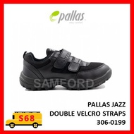 PALLAS SCHOOL SHOE JAZZ DOUBLE VELCRO STRAPS 306-0199/ Kasut Sekolah Perempuan