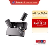 Amgras SoundMeta XTS Wireless Microphone Mobile Phone Camera Vlog/Live Lavalier Dual Noise Cancellin