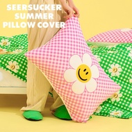 [Maatila X Wiggle Wiggle] Seersucker Summer Pillow Cover 50x70cm/Cool Case