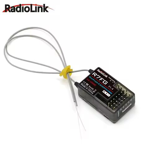 Radiolink R7FG Channle 2.4G Gyro RC Receiver Car Voltage Transmission Telemetry 600m Long Range RX f