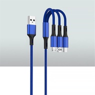 3 In 1 USB Cable Fast Charging Type C USB Micro Lightning For All Mobile Phones Accessories Charger USB Cables Wholesalers