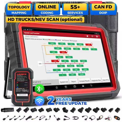LAUNCH X431 PRO3S+ V5.0 Online Coding Auto Diagnostic Tools Bidirectionnal Control All Service OBD2 