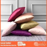 Qpickle Cushion Cover Pillow Cover Solid Color Satin 30x50cm 40x40cm 45x45cm 50x50cm