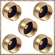 [S D K G] 5 Pieces Solid Brass Refill Cap 1 LB Propane Bottle Cap Gas Tank Cylinder Sealed Cap Prote