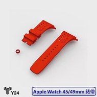 Y24 Apple Watch 45/49MM 多彩矽膠錶帶 橡膠錶帶 紅色