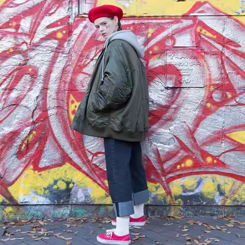 2024 winter bomber flight jacket MA-1 with hood streetwear clothes mens clothing hip hop baseball le