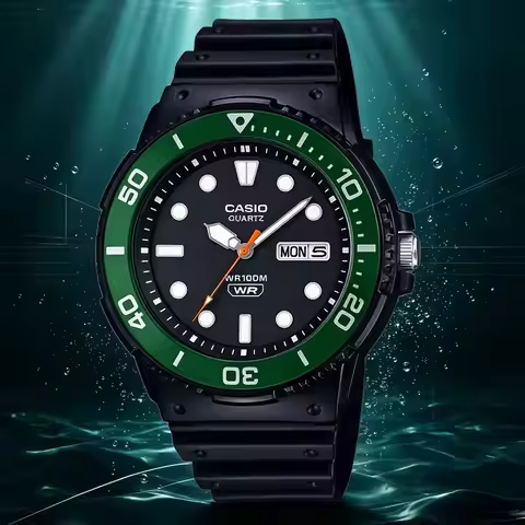 Casio MRW‑230H Series | Marine‑Inspired Analog Watch | Rotating Bezel | 100M Water Resistance | Resi