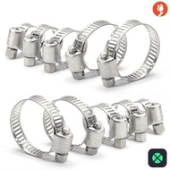 1F 6-29mm Stainless Steel Drive Hose Clamps / Adjustable Gear Worm Fuel Tube Water Pipe Fixed Clip Spring Clips