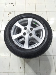 KOMPLIT VELG MOBIL STANDARAN OEM AGYA RING 14 PLUS BAN GT RADIAL BISA