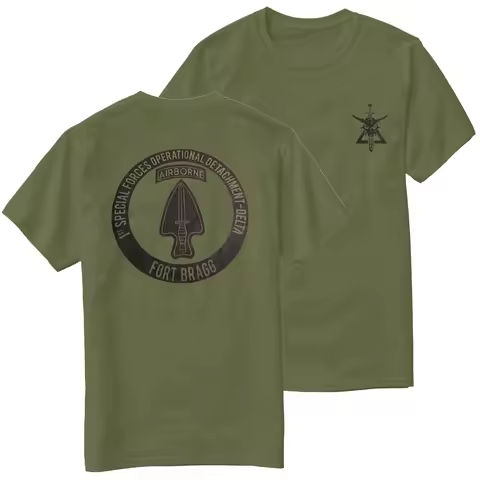 Delta Force Airborne (1st SFOD-D) Fort Bragg T-Shirt 100% Cotton O-Neck Short Sleeve Summer Casual M