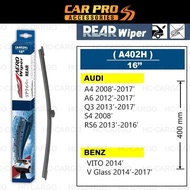AERO Rear Wiper A402H (16"/400mm) AUDI A4 A6 Q3 S4 RS6 BENZ VITO V GLASS