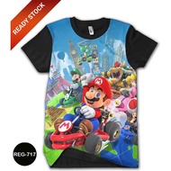 Mario Bros 3D T-shirt, Mario Bros Children's and Adult's Clothes, Animated TV Game