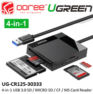 UGREEN 4-IN-1 SUPER SPEED USB 3.0 USB-A TO SD / TF / CF / MS SLOT CARD READER 50CM (UG-CR125-30333)