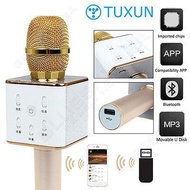 ( Ready Stock)🎤 karaoke microphone Q7 Bluetooth Microphone Speaker Karaoke Mic