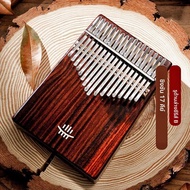Hluru Kalimba 17คีย์ มีรู21คีย์ Kalimba ไม้เปียโนนิ้วหัวแม่มือไม้เต็มรูปแบบ mbira มืออาชีพสำหรับผู้เ