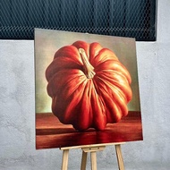 Frame Canvas Yellow Pumpkin WIth Floating Frame HIasan Dinding Ruang Tamu Bilik Tidur Poster Lukisan