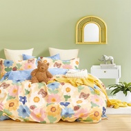 Bộ chăn ga áo gối cotton Madeleine 1m2x2m 1m4x2m 1m6x2m 1m8x2m +20cm D2