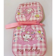 Cute Melody Portable Earphone Hard shell Zipper Bag Headphone SD TF Cards Storage Case Bag Carrying Pouch