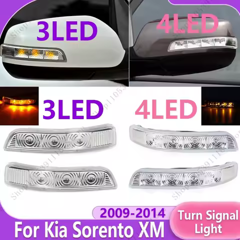 For Kia Sorento XM 2009-2014 LED Turn Signal Light Rearview Side Mirror Lamp 876132P000FC 87623-2P00