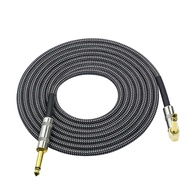 3 Meters/ 10 Feet Musical Instrument Audio Guitar Cable Cord 1/4 Inch Straight to Right-angle Gold-p