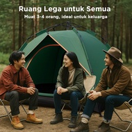 TENDA 3-4 Person Folding Anti-UV Mesh Camping Tent || 3-4 Person Folding Camping Tent Anti-Mosquito 