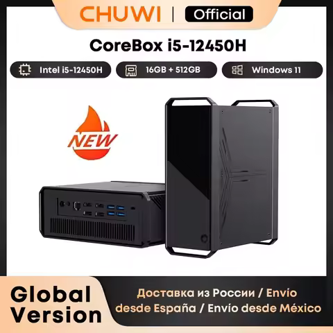CHUWI CoreBox 5th 16GB LPDDR5 512GB SSD Core i5-12450H Gaming PC Intel UHD Graphics 8K Decoding WIFI