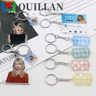 QUILLAN Singer Taylor Swift Keychain, Singer Fashion Taylor Swift CD 1989 Pendant, Star Creative Mini Interesting Song Player Acrylic Keyring Unisex