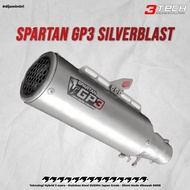 knalpot racing 3 suara 3tech tidente spartan gp dan spartan r 150cc - silver eva 250cc 4cyl