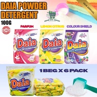DAIA Detergent Powder 100G ( 1BAG X 6PACK) - PARFUM - LEMON CITRUS - COLOR SHIELD