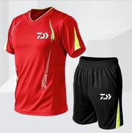 New DAIWA Fishing T Shirt and Pants Men Outdoor Sport Breathable Quick Dry Cycling Fishing Clothing