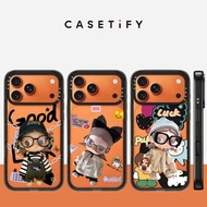 Letter Overalls Girl Acrylic Phone Case For iPhone 1 7Pro Max 17 Air 16 Plus 15 14 13 12 Shockproof 