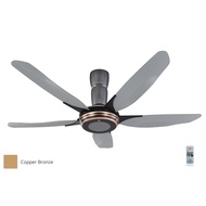 KDK 5 Blade 56 Inch Remote Control Ceiling Fan K15Y2-CO Copper Brown