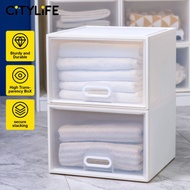 Citylife 40L Stackable Storage Drawer Plastic Container box Home Organizer Drawer Plastic Cabinet