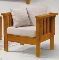 【DH】商品貨號N629-1商品名稱《魯娜》木製柚木單人座沙發椅 (圖一)椅墊可拆洗.備有雙人.三人可選.主要地區免運費