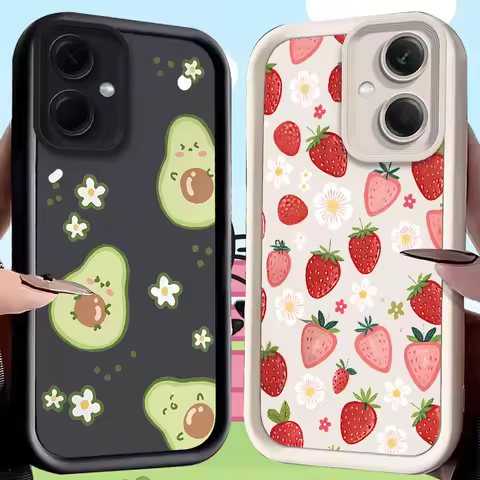 Avocado Strawberry Case for Xiaomi Redmi Note 14 13 12 Turbo 11S 4G 11 10 Pro Plus 9 14C 13C 12C 9C