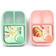 LocknLock TO GO 3 COMPARTMENT LUNCH BOX 980ml, / 1.5L (mint, pink)