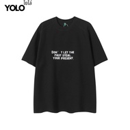 YOLO เสื้อยืด OVERSIZE โอเวอร์ไซส์ เสื้อยืดคอกลม คอตฟิต สวมใส่สบาย อยู่ทรง ไม่ร้อน 2552