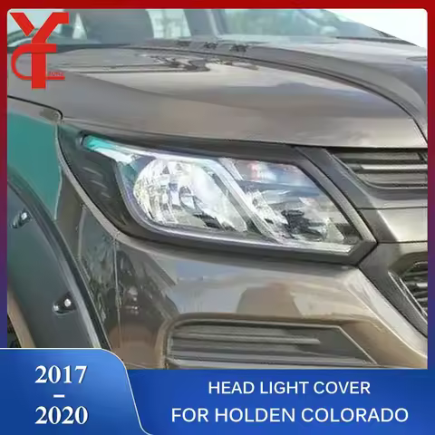 chrome black Head Lights Cover For Holden Chevy Colorado Trailblazer 2017 2018 2019 2020 Lamp Hood h