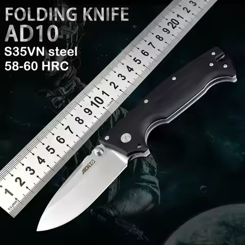 AD10 S35VN Steel G10 Handle Utility Imitation carbonfiber Military Knife Hunting Tactical Outdoor ED