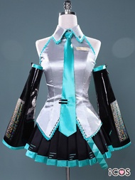 ชุดนักร้องมิวสิกแอนิเมชั่น Vocaloid Cosplay Icos Hatsune Miku Official Future Ver สำหรับผู้หญิง ชุดน