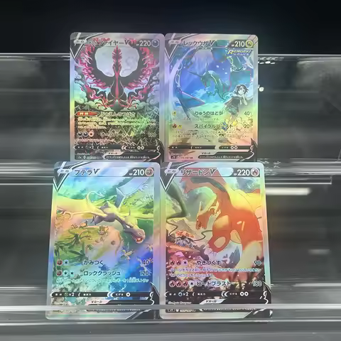 Anime Diy Ptcg Collection Cards 078/076 Japanese Rayquaza Charizard Aerodactyl Moltres V Self Made S